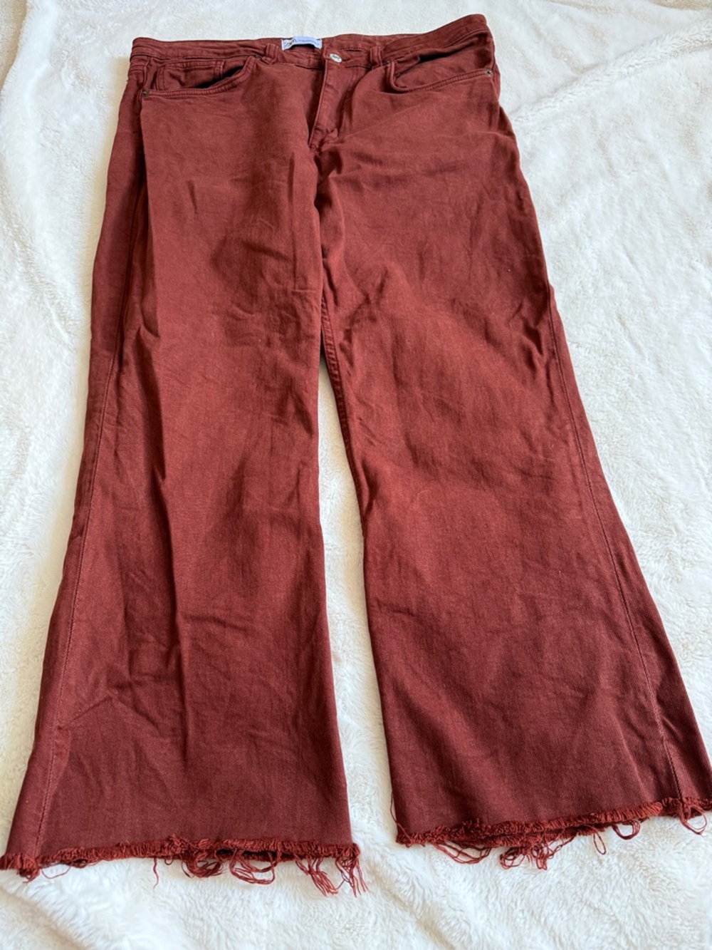 Bundle of Four Denim & Rust Jeans - Light Wash + Red - Picture 5 of 15